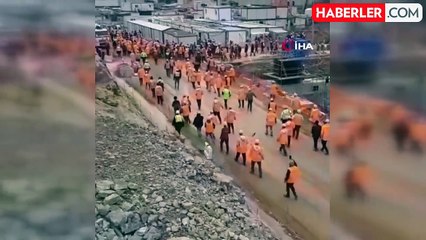 Akkuyu NGS'de maaş alamayan işçiler iş bıraktı