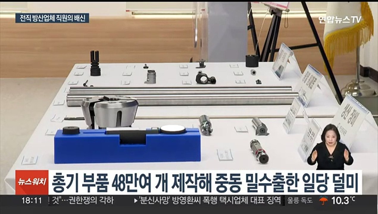 260억 상당 총기부품 중동 국가에 밀수출한 일당 덜미