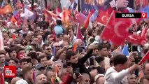Cumhurbaşkanı Erdoğan'ı Bursa'daki miting alanında 90 bin kişi karşıladı