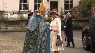 Queen Camilla arrives for annual Royal Maundy Service