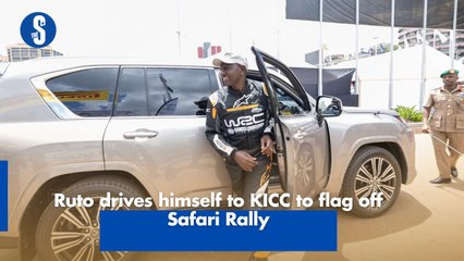 Ruto drives himself to KICC to flag off Safari Rally
