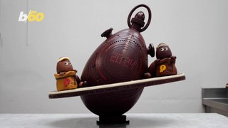 Chef-Crafted Chocolate Eggs Blends Olympic and Easter Concepts in Paris