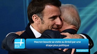 Macron boucle sa visite au Brésil par une étape plus politique