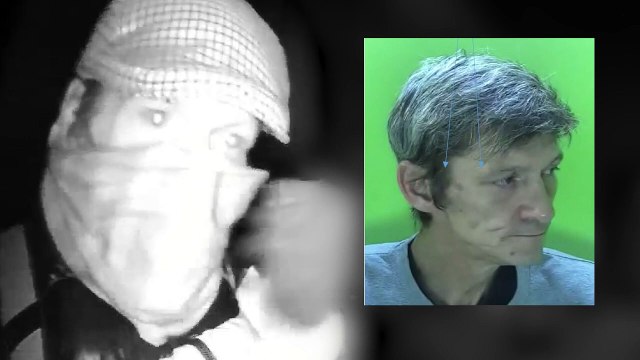 Security camera footage shows how police identified a burglar through his distinctive sideburns.