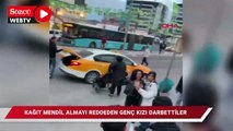 Kağıt mendil almayı reddeden genç kızı darbettiler