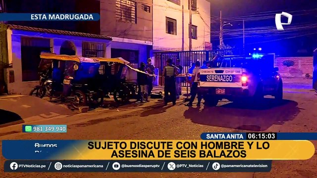 Sangriento Jueves Santo: sujeto discute con hombre y lo asesina a balazos en Santa Anita