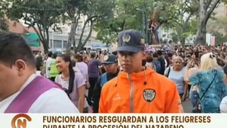 Caracas | Funcionarios de seguridad custodiaron la procesión del Nazareno en La Candelaria