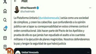 Ministro Ñáñez: La PUD pretende ocultar crímenes contra orden Constitucional