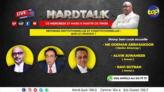 HardTalk : Réformes institutionnelles et constitutionnelles : quelle urgence ?