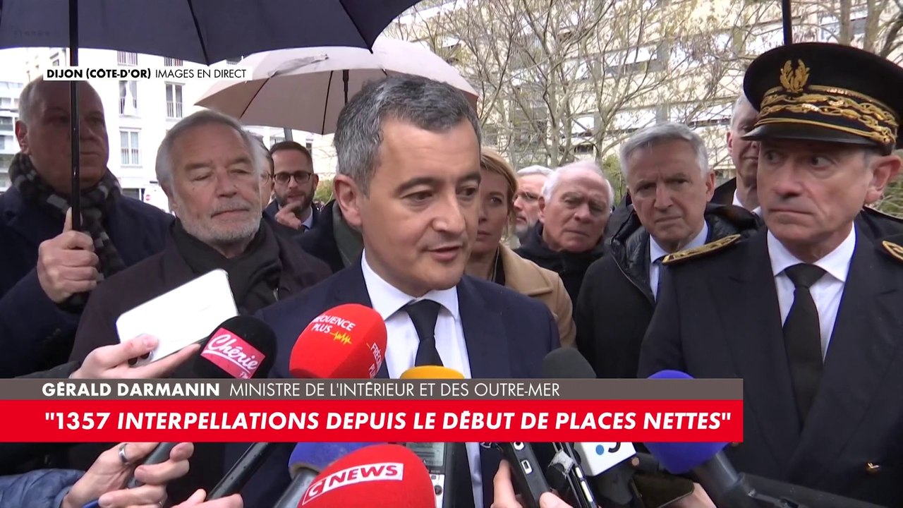 Gérald Darmanin : «Nous avons réalisé 1357 interpellations dont 751 objectifs judiciaires»