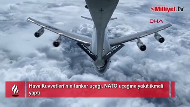 Hava Kuvvetleri’nin tanker uçağı, NATO uçağına yakıt ikmali yaptı