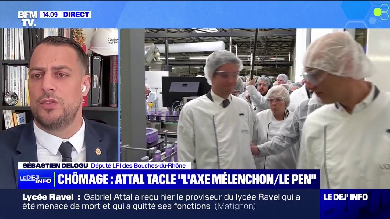 "C'est de l'hypocrisie de A à Z": Sébastien Delogu (LFI) s'exprime suite aux propos de Gabriel Attal sur "l'axe Mélenchon/Le Pen"
