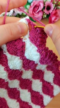 Easy Tunisian crohet knitting