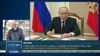 Presidente Putin realiza balance de los gastos militares en Rusia