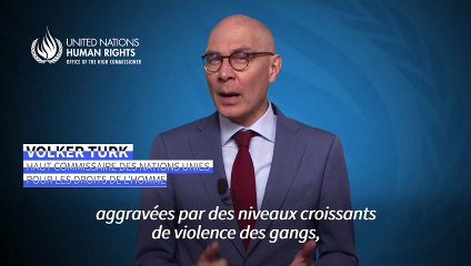 Haïti est en proie à une situation "cataclysmique", alerte l'ONU