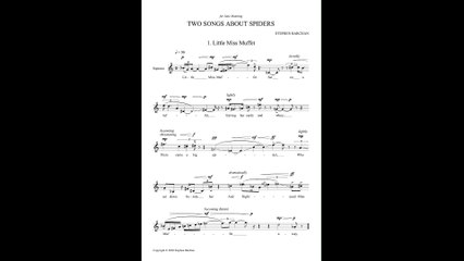Stephen Barchan: Two Songs about Spiders (2010-11, rev. 2015-16/20)