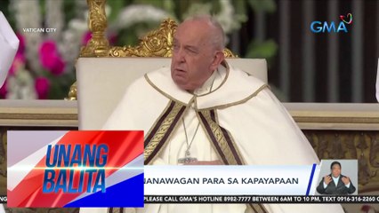 Pope Francis, nanawagan para sa kapayapaan | UB