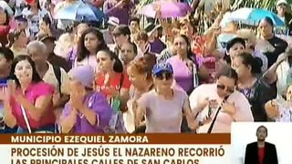 Cojedes | Feligreses recorrieron junto al Nazareno las calles de San Carlos