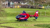 The Devon Air Ambulance leaving Crediton after attending a medical incident on March 28, video Alan Quick IMG_8957