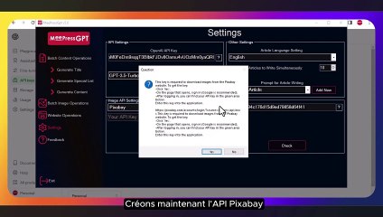 Installation de MeePressGpt et ajout de contenu   French