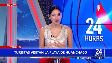 Trujillo: Turistas visitan el Balneario de Huanchaco en Semana Santa