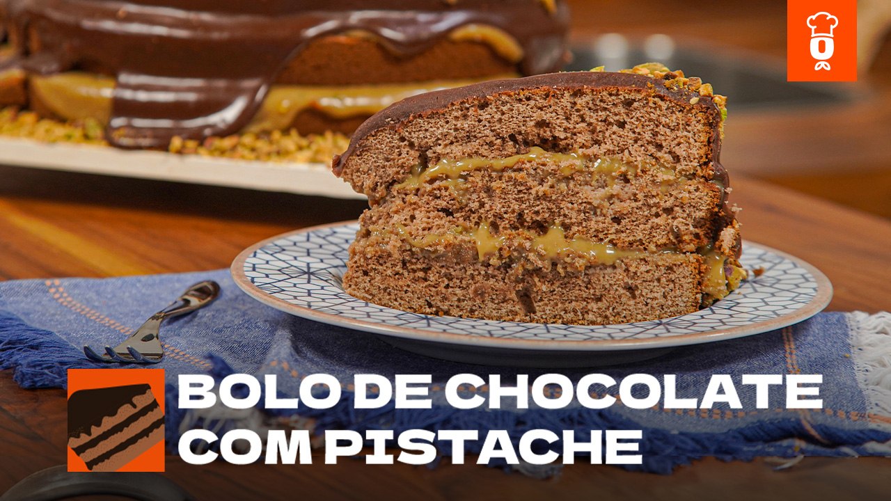 Bolo de Chocolate com Pistache