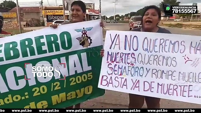 VECINOS PROTESTAN PIDIENDO SEMÁFORO TRAS FATAL ACCIDENTE DE TRÁNSITO
