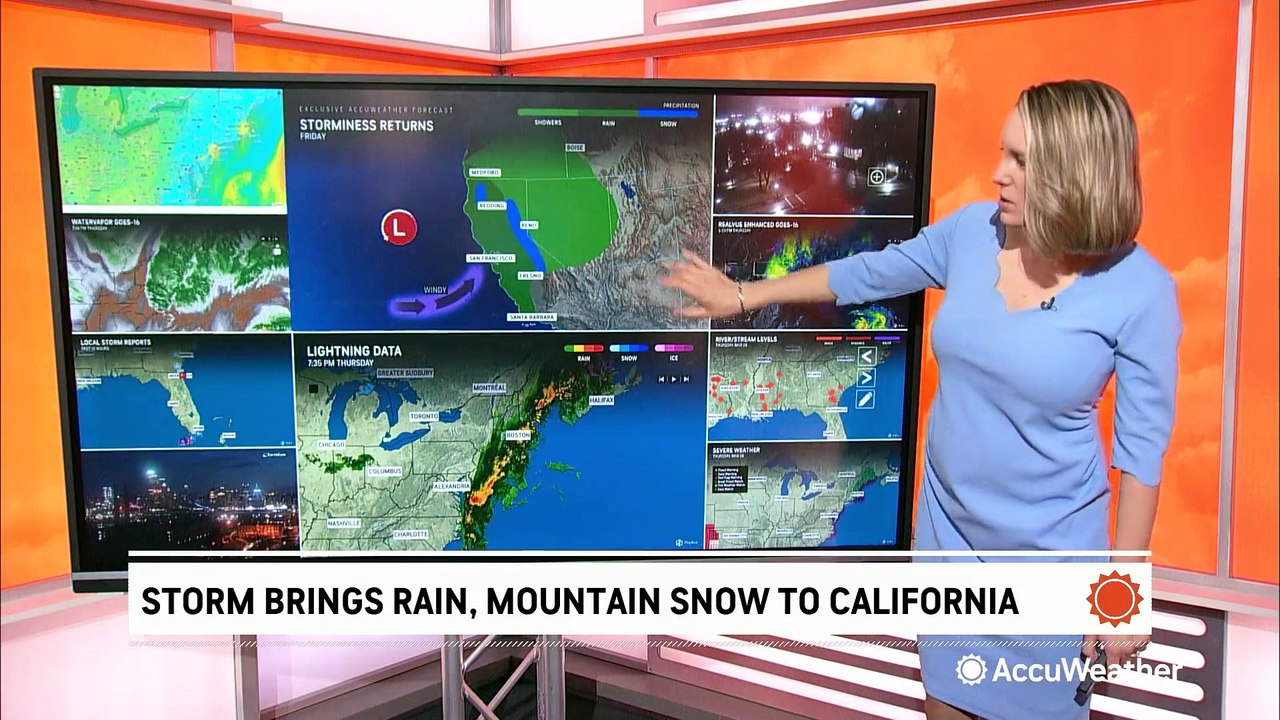 Storm bringing rain and mountain snow to the West Coast