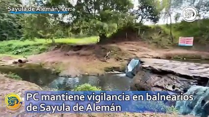 PC mantiene vigilancia en balnearios de Sayula de Alemán