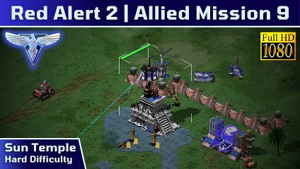 How to Beat Red Alert 2 Allied Mission 9: Sun Temple - Hard - 1080p HD