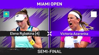 Rybakina back in Miami Open final after tense win over Azarenka