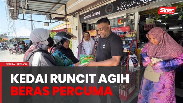 350 kampit beras percuma 'licin' tak sampai 10 minit