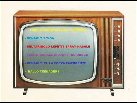 Fascia pubblicitaria Supersix syndacation. Tele Centro Toscana - FIRENZE TIVU' - 17 Aprile 1989