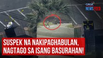 Suspek na nakipaghabulan, nagtago sa isang basurahan! | GMA Integrated Newsfeed