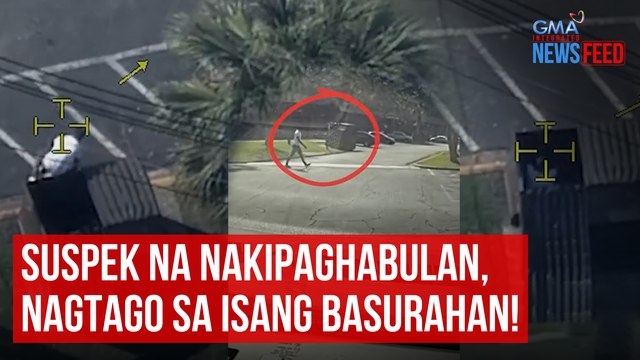 Suspek na nakipaghabulan, nagtago sa isang basurahan! | GMA Integrated Newsfeed