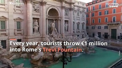 Tourists throw over €1 million into Italy’s Trevi Fountain each year. Here’s what happens to it