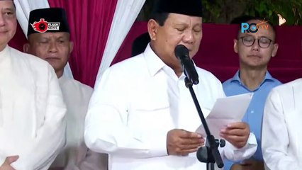 Pidato Prabowo Usai Dinyatakan Menang Hasil Pilpres 2024