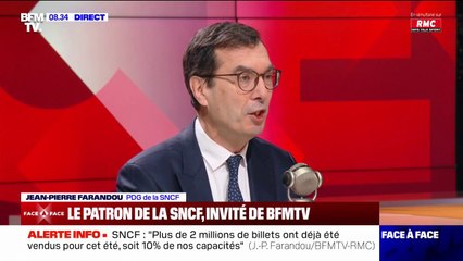 SNCF: "On a vendu déjà plus de deux millions de billets" soit "10% des places" pour cet été, assure Jean-Pierre Farandou