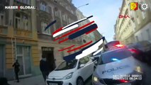 Prag'da pencereden düşmek üzere olan bebeğin kurtarılma anları viral oldu