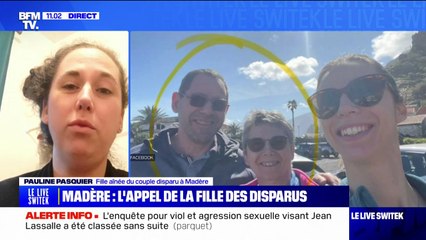 "On n'a aucune nouvelle depuis la semaine dernière": la fille ainée du couple de Français disparu à Madère témoigne