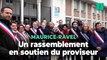 Élus et enseignants rassemblés en soutien à l’ancien proviseur du lycée Maurice-Ravel