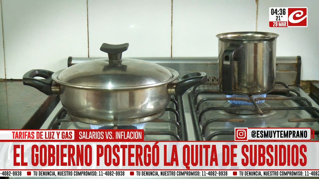 Una buena: el Gobierno postergó la quita de subsidios a las tarifas de luz y gas
