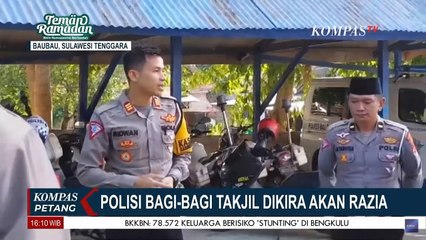 Acara Polisi Bagi-Bagi Takjil di Jalan Sepi, Warga Kira Ada Razia