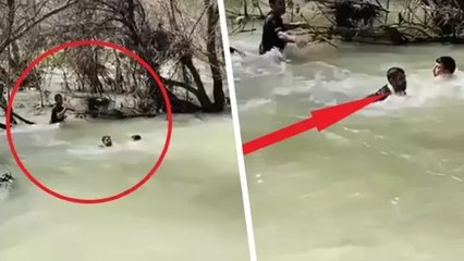 Serpme ağ boynuna dolanınca boğulma tehlikesi geçirdi