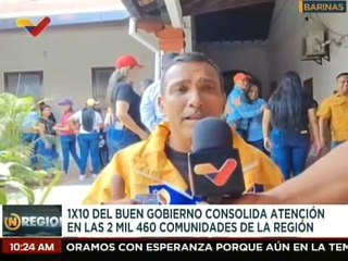 1x10 del Buen Gobierno consolida ayuda solidaria a diferentes comunidades del edo. Barinas