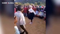 Afrika'da bir kabilede yapılan eş seçme dansı viral oldu