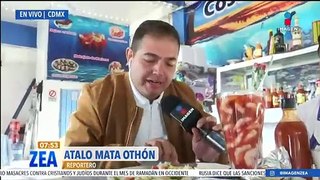 Atalo Mata desayuna tacos de camarón en Costa Brava