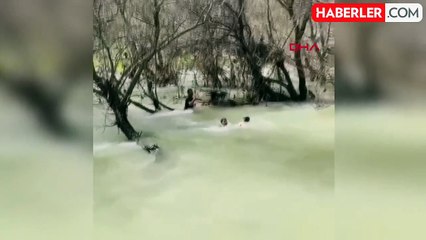 Balık avlamak için attığı ağ boynuna dolandı, arkadaşının çabasıyla ölümden döndü