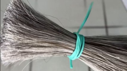 Oddly-soothing BTS look at what happens before hair extensions are applied