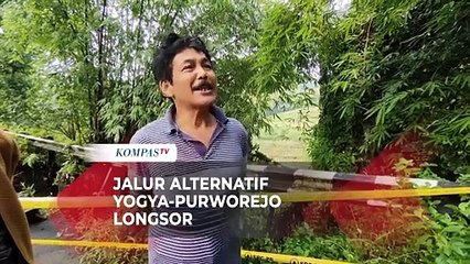 Disiram Hujan,  Jalur Alternatif Yogyakarta-Purworejo Longsor 12 Meter
